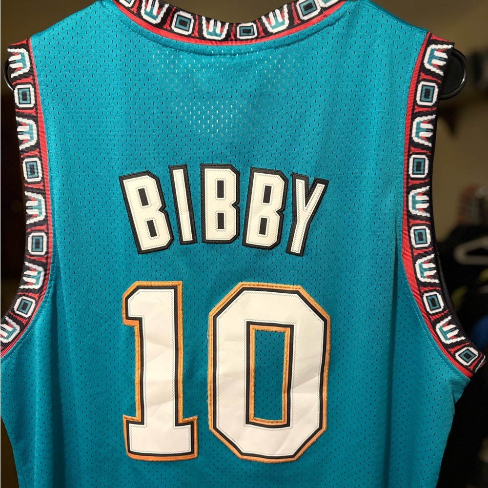 Adidas Mike Mibby Vancouver Grizzlies Teal Basketball Jersey